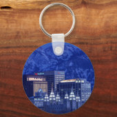 Salt Lake City Downtown Winter Skyline Sleutelhanger (Voorkant)