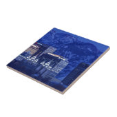 Salt Lake City Downtown Winter Skyline Tegeltje (Zijkant)