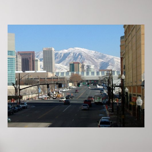 Salt Lake City en Wasatch Front Poster (Voorkant)