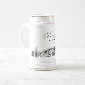 Salt Lake City Gepersonaliseerde Skyline Beer Stei Bierpul (Voorkant links)