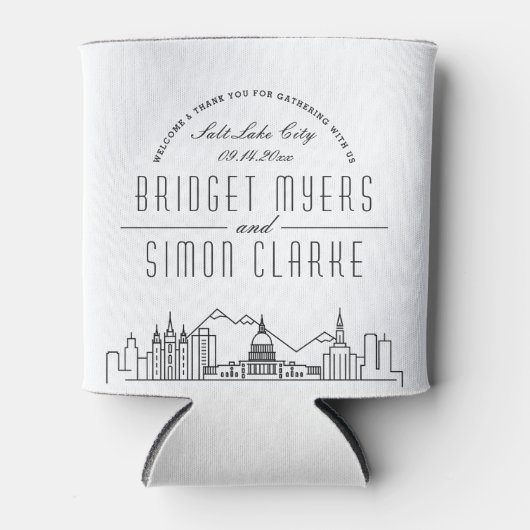 Salt Lake City gestileerd | Koelbox voor weddensch Blikjeskoeler (Voorkant)