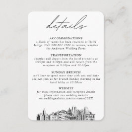 Salt Lake City Huwelijk Kleine Verticale Details Informatiekaartje