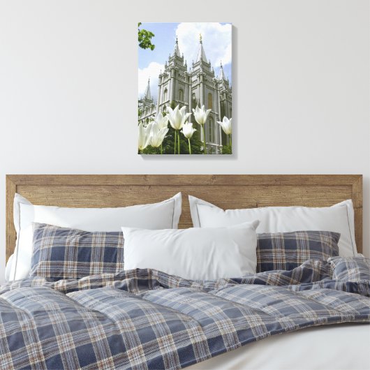 Salt Lake City LDS Temple Canvas Afdruk (Insitu (Slaapkamer))