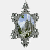 Salt Lake City, LDS Temple Tin Sneeuwvlok Ornament (Links)