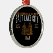 Salt Lake City Metalen Ornament (Rechts)