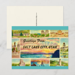 Salt Lake City Oriëntatiepunt Ansichtkaart Briefkaart