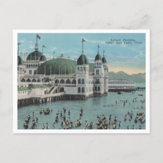 Salt Lake City, Saltair Paviljoen, Vintage van de  Briefkaart