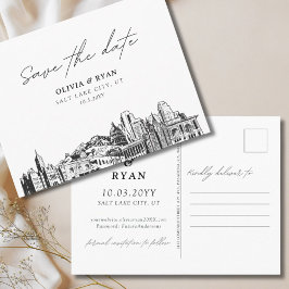 Salt Lake City Save the Date Briefkaart Wedding