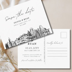 Salt Lake City Save the Date Briefkaart Wedding