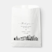 Salt Lake City Skyline bruiloft dank u Bedankzakje (Voorkant)