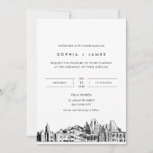 Salt Lake City Skyline bruiloft uitnodiging (Voorkant)