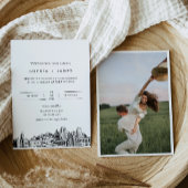 Salt Lake City Skyline bruiloft uitnodiging