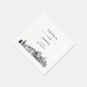 Salt Lake City Skyline Moderne bruiloft cocktail Servet (Hoek)