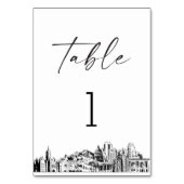 Salt Lake City Skyline tafelnummer 3.5x5 Kaart (Achterkant)