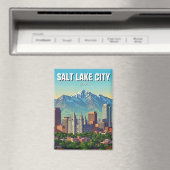 Salt Lake City Skyline Utah Magneet (Insitu (Vaatwasser))