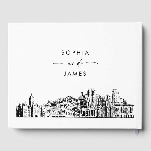 Salt Lake City Skyline Wedding Gastenboek (Achterkant)