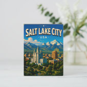 Salt Lake City Tempel Briefkaart (Staand voorkant)