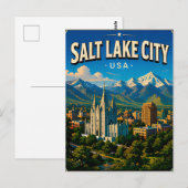 Salt Lake City Tempel Briefkaart (Voorkant / Achterkant)