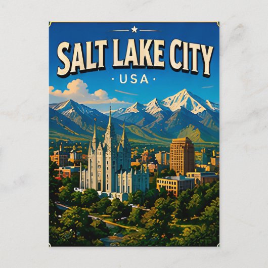 Salt Lake City Tempel Briefkaart (Voorkant)