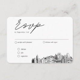 Salt Lake City Traditionele RSVP Maaltijden Opties Informatiekaartje