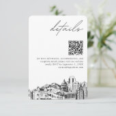 Salt Lake City trouwdetails QR-code klein Informatiekaartje (Staand voorkant)