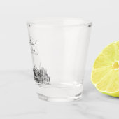 Salt Lake City Trouwgunst Gepersonaliseerde Proost Shot Glas (Rechts)