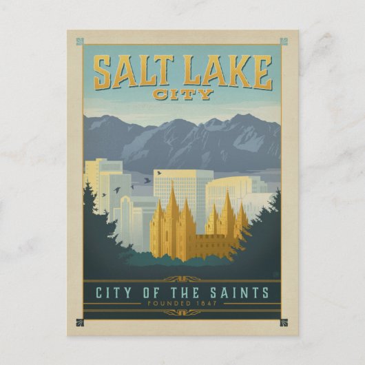 Salt Lake City, UT Briefkaart (Voorkant)