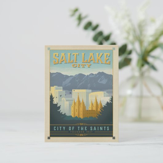 Salt Lake City, UT Briefkaart (Staand voorkant)