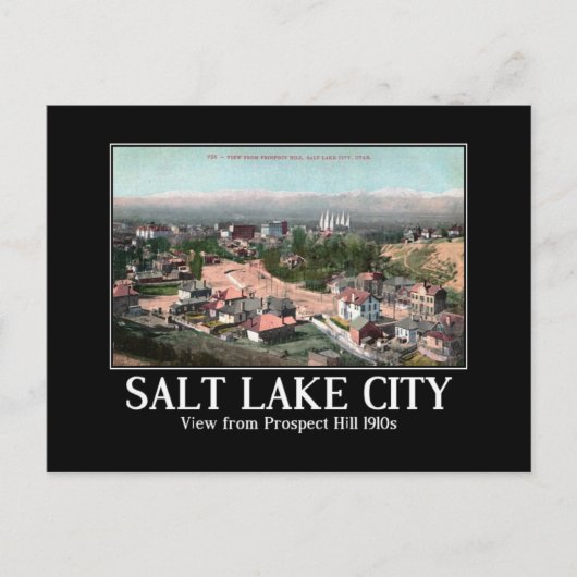 Salt Lake City UT Panorama Uitzicht jaren 1910 Briefkaart (Voorkant)