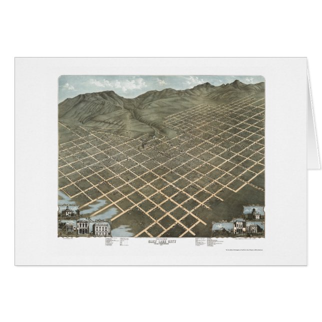 Salt Lake City, UT Panoramic Map - 1870 (Voorkant Horizontaal)
