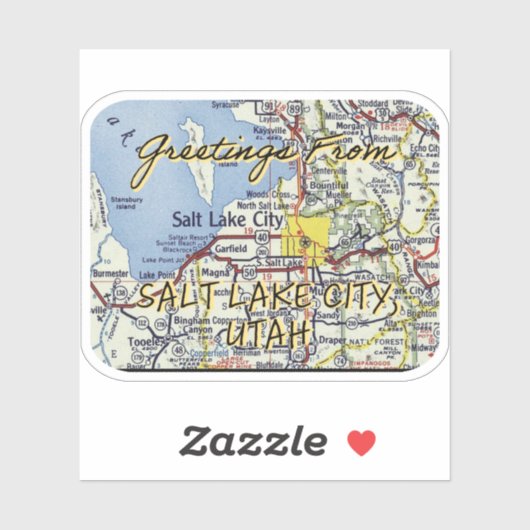 Salt Lake City Utah 1955 Sticker (Vel)