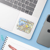 Salt Lake City Utah 1955 Sticker (Laptop met iPhone)