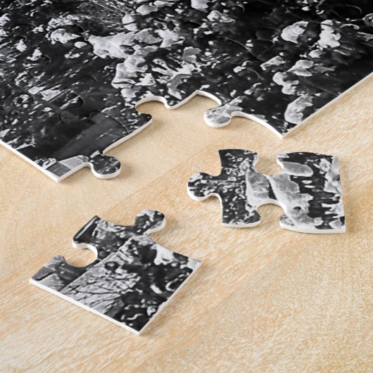 Salt Lake City, Utah Black en White - 20x30 inch Legpuzzel (Zijkant)