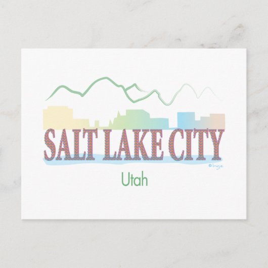 Salt Lake City,Utah Briefkaart (Voorkant)