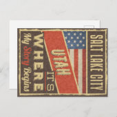 Salt Lake City Utah Briefkaart (Voorkant / Achterkant)
