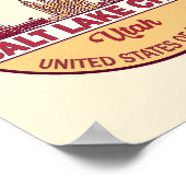 Salt Lake City Utah City Skyline Emblem Poster (Hoek)