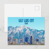Salt Lake City Utah Downtown Vintage Briefkaart (Voorkant / Achterkant)