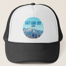 Salt Lake City Utah Downtown Vintage Trucker Pet