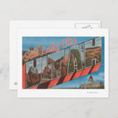 Salt Lake City, Utah - Grote letterscènes Briefkaart (Voorkant / Achterkant)