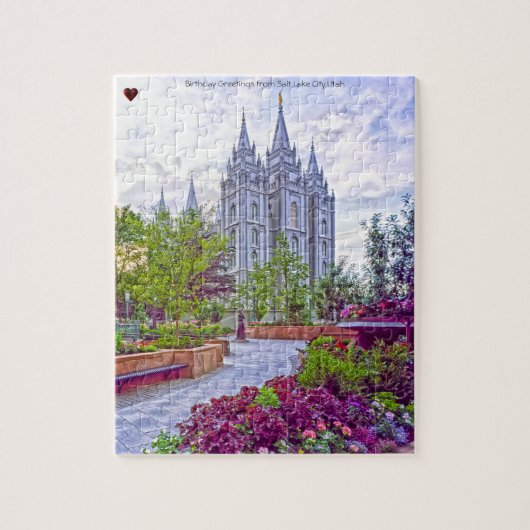 Salt Lake City Utah Jigzaag Puzzle Legpuzzel (Verticaal)