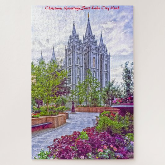 Salt Lake City Utah. kerstcadeautjes Legpuzzel (Verticaal)