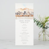 Salt Lake City, Utah Landscape Wedding Program Kaart (Staand voorkant)