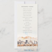 Salt Lake City, Utah Landscape Wedding Program Kaart (Achterkant)