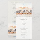Salt Lake City, Utah Landscape Wedding Program Kaart (Voorkant / Achterkant)