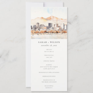 Salt Lake City, Utah Landscape Wedding Program Kaart