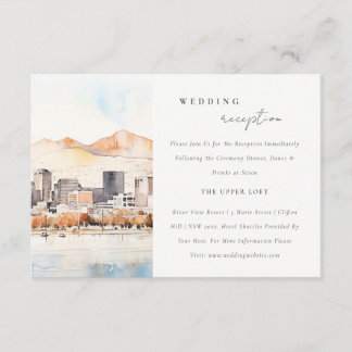 Salt Lake City Utah Landscape Wedding Reception Informatiekaartje