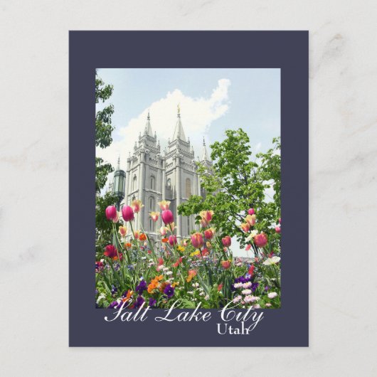 Salt Lake City, Utah Mormon Temple Briefkaart (Voorkant)