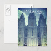 Salt Lake City, Utah Mormon Temple Reflection Briefkaart (Voorkant / Achterkant)