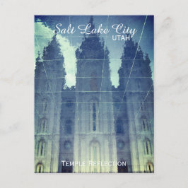 Salt Lake City, Utah Mormon Temple Reflection Briefkaart