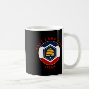 Salt Lake City Utah Nieuwe Ut Vlag Bijenkorf Vakan Koffiemok